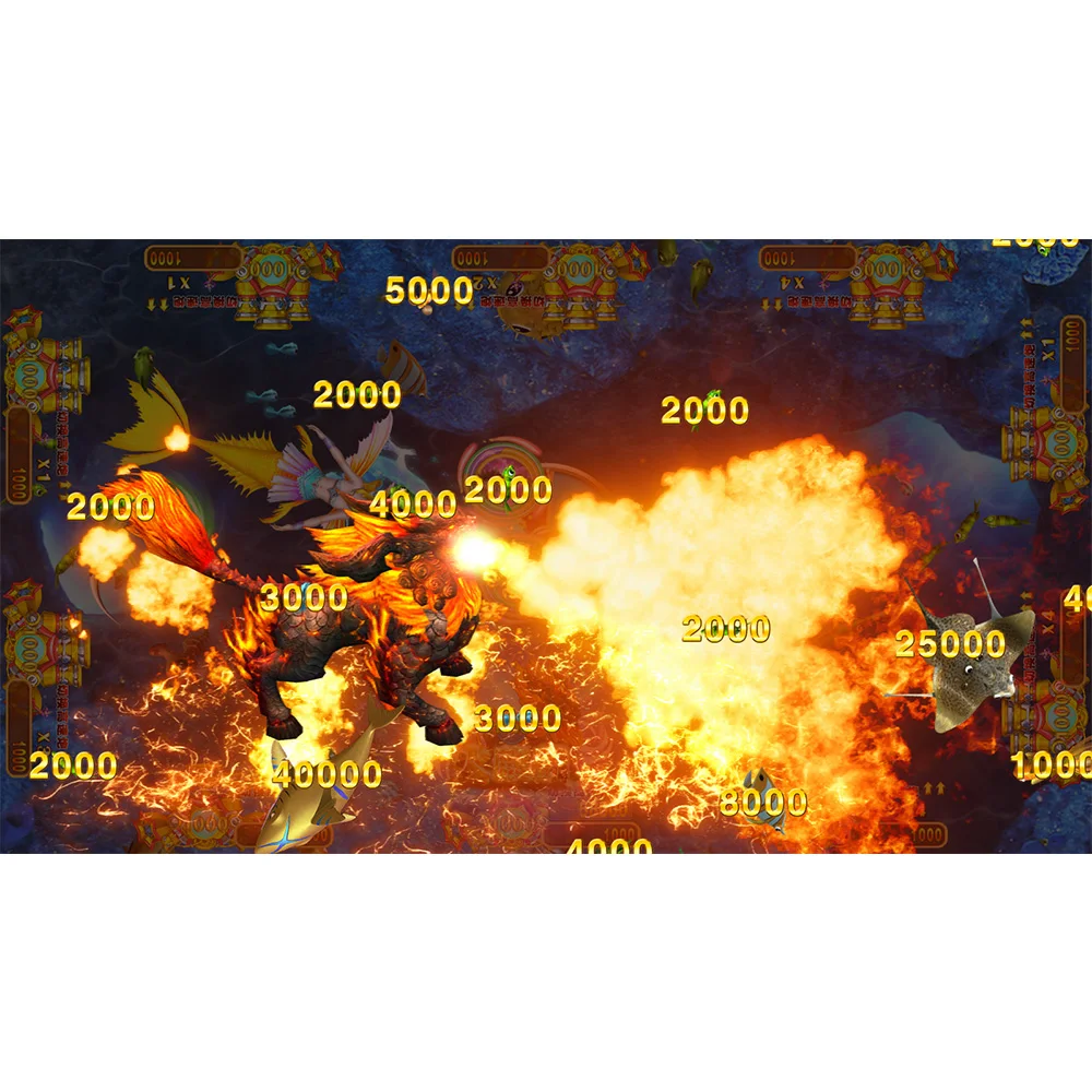 USA Popular 4/6/8/10 Players Dragon Tiger And Phoenix Fish Hunter Arcade Shooting Game Machine Host Accessories