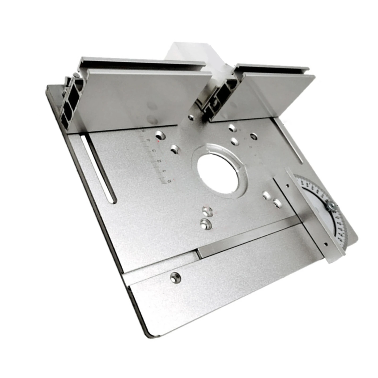 Nouvelle plaque d'insertion de Table de routeur pour bancs de travail du bois, Guide de jauge d'onglet de Table de routeur, supports coulissants de clôture profilé en aluminium