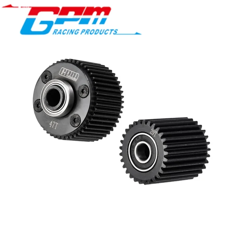 GPM MGO1200S 4140 MEDIUM CARBON STEEL DIFF CASE AND IDLER GEAR SET (47/29T/0.8M) FOR ARRMA 1/10 GORGON 4X2 MEGA 550 / VORTEKS /
