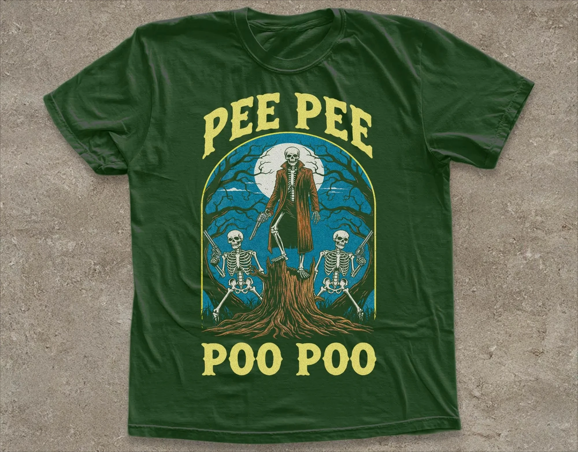 Cursed Meme Shirt Pee Pee Poo Poo T-Shirt Funny Skeleton Graphic Tee for Men Women Weirdcore Gen Z Top Spooky Sarcastic Gift