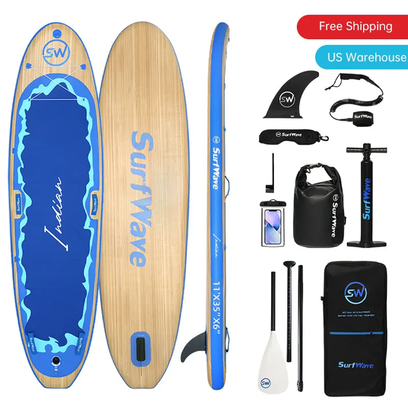 US Warehouse Inflatable Stand Up Yoga Paddle Board Wider 11'*35