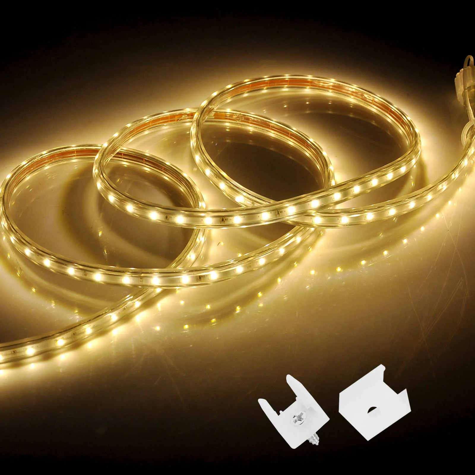 

100 pcs Led Plastic Fixing Clips For Led Strip Lights Waterproof Mounting Hardware Outdoor Indoor Kitchen Cabinet Tape Light