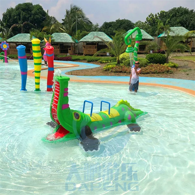 China Import Toys Kids Theme Park Rides Swimming Pool Water Play Equipment Crocodile Water Splash Pad Sprinkler for Kids