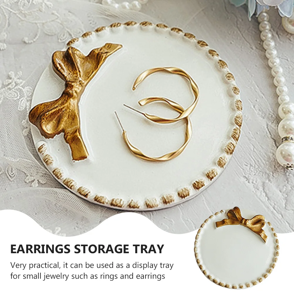 

2Pcs Resin Earring Holder Unique Jewelry Display Tray Desktop Photo Prop Decorative Ornament Earring Display Tray