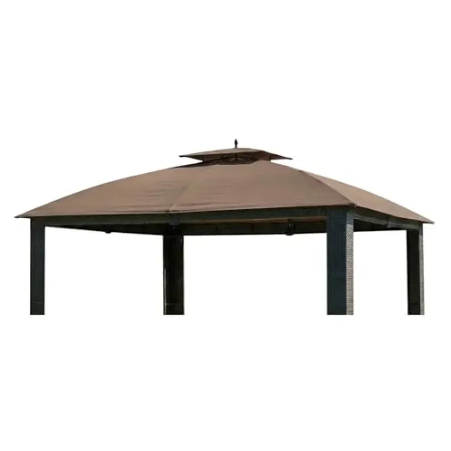 Reinforced RipLock 350 Replacement  Top Cover Compatible with Riviera Sonoma Wicker 10 x 12 Gazebo Models L-GZ815PST A111012500