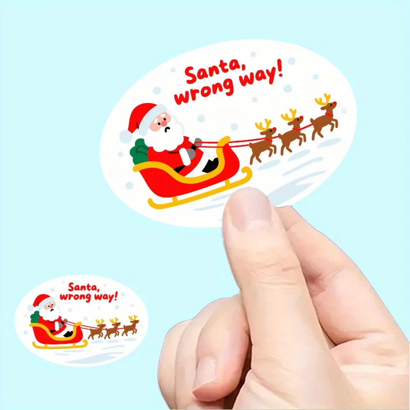 Cute cartoon Santa Claus funny text stickers, festive atmosphere, niche fun, mobile phone case decoration stickers