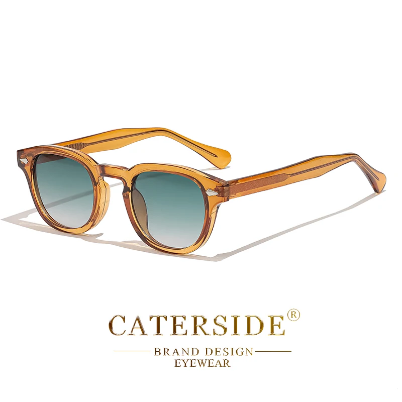 CATERSIDE Retro Round Sunglasses Black 3