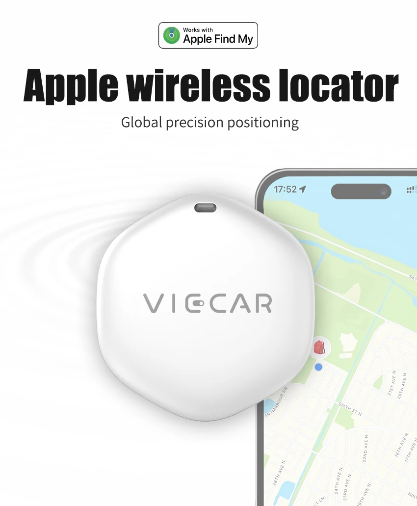 CPVAN Mini Bluetooth GPS Tracker For Apple Find My  Anti Lose Reminder Device Key Finder Pet Dog Kid Bag Wallet Car Locator