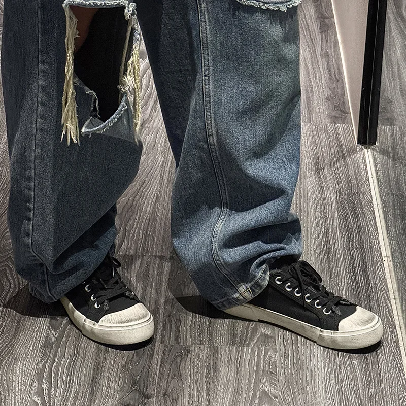 

Men's Breathable Canvas Shoes Versatile Casual Slip-On Retro Dirty Style Korean Artistic Flat Heel Non-Slip Indoor Outdoor