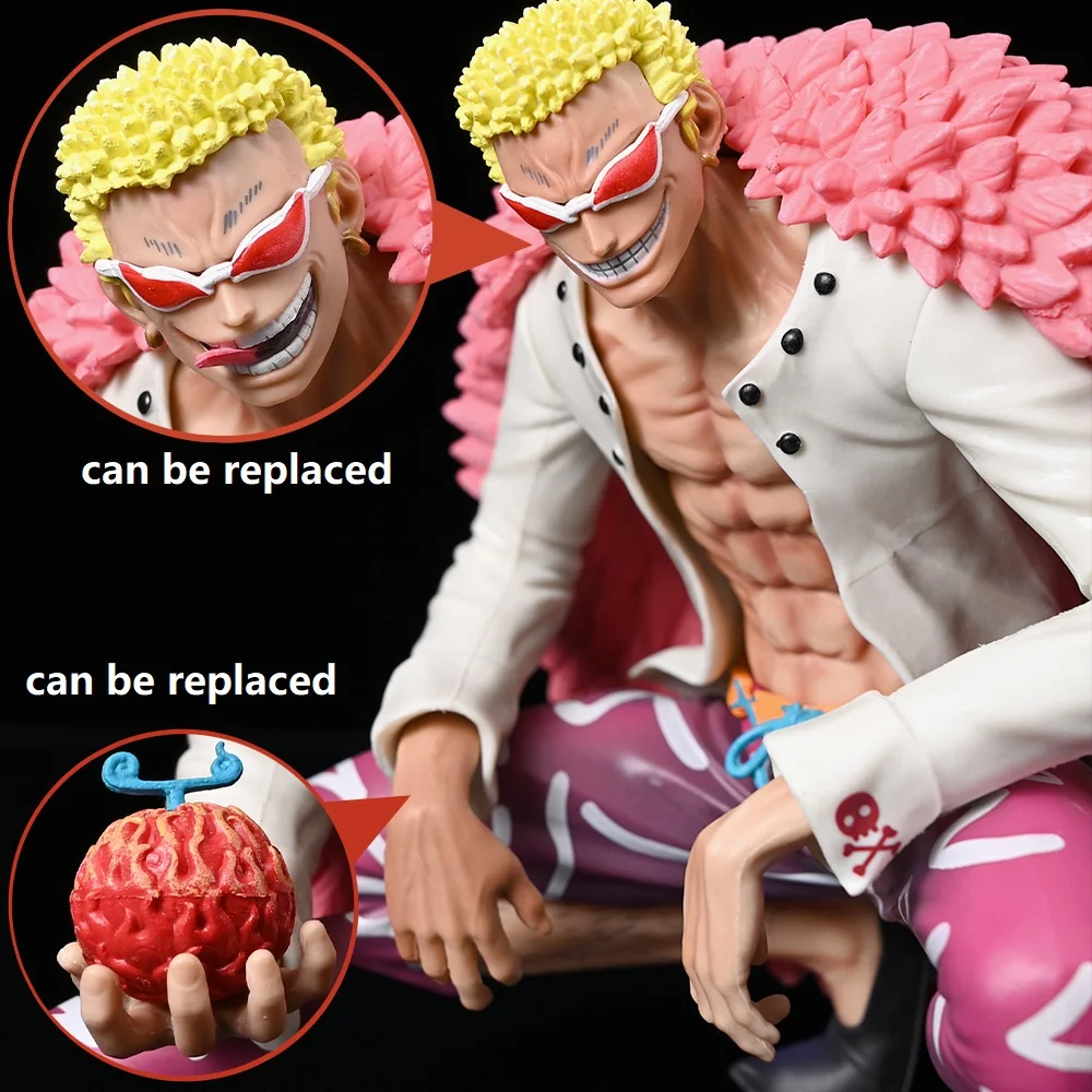 Anime One Piece Figure Donquixote Doflamingo Action Figure One Piece Shichibukai Hen 16cm PVC Collection Model Doll Gifts Toys