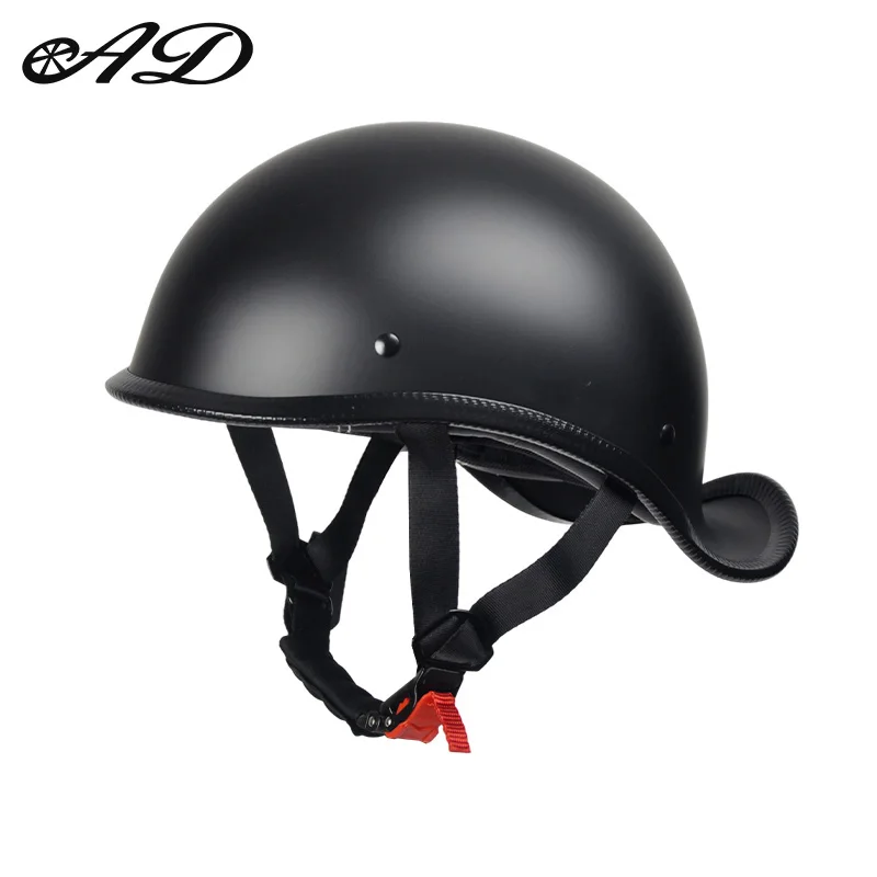 Ad Factory Wholesale Ultra Light Cruise Motorcycle Helmet Summer Riding Half Helmet Retro Helmet Motorcycle Upturned Tail Helmet