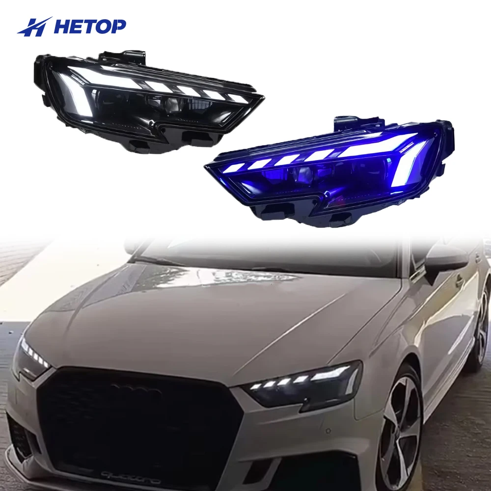 

HETOP A3 S3 2013-2016 Angel Eye Upgrade Headlights LED Lamp Modified Front Turn Signals Daytime Running Light for Audi Headlight