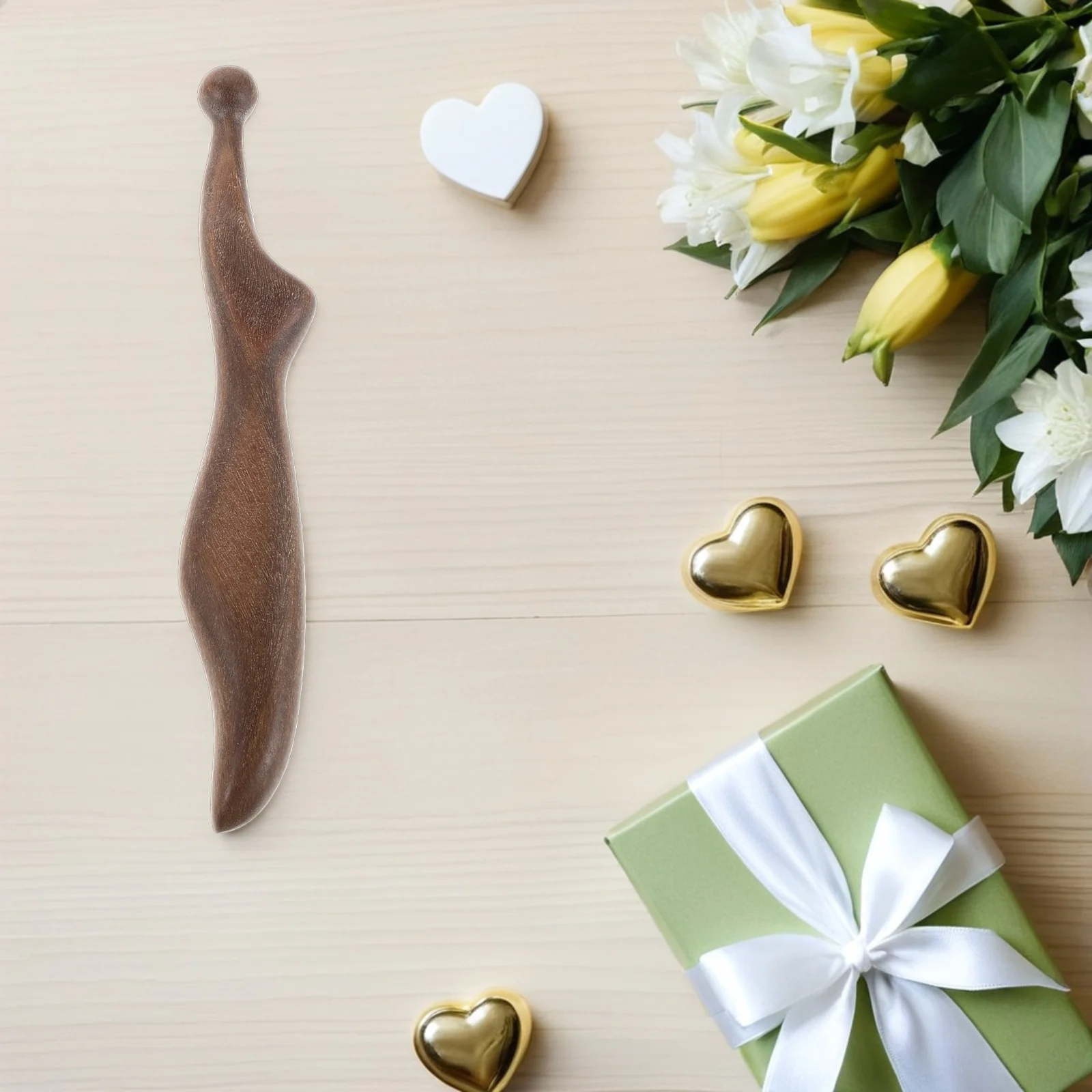 Massage Acupressure Stick Sandalwood Meridian Therapy Tool For Muscle Relaxation Body Recovery Foot Neck Leg Calves Trigger