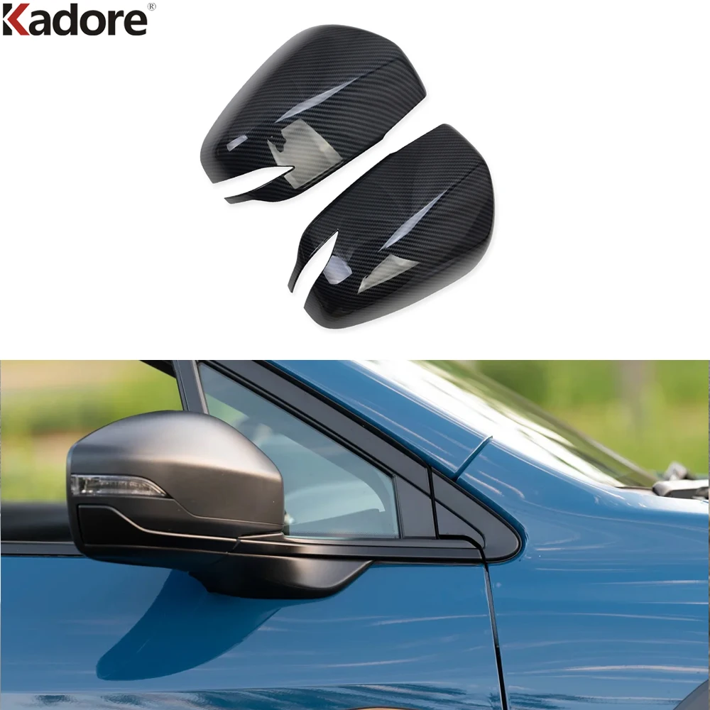 Rearview Mirror Cover Trim For Subaru Outback 2020-2022 2023 2024 2025 Carbon Fiber Car Side Mirrors Cap Frame Accessories