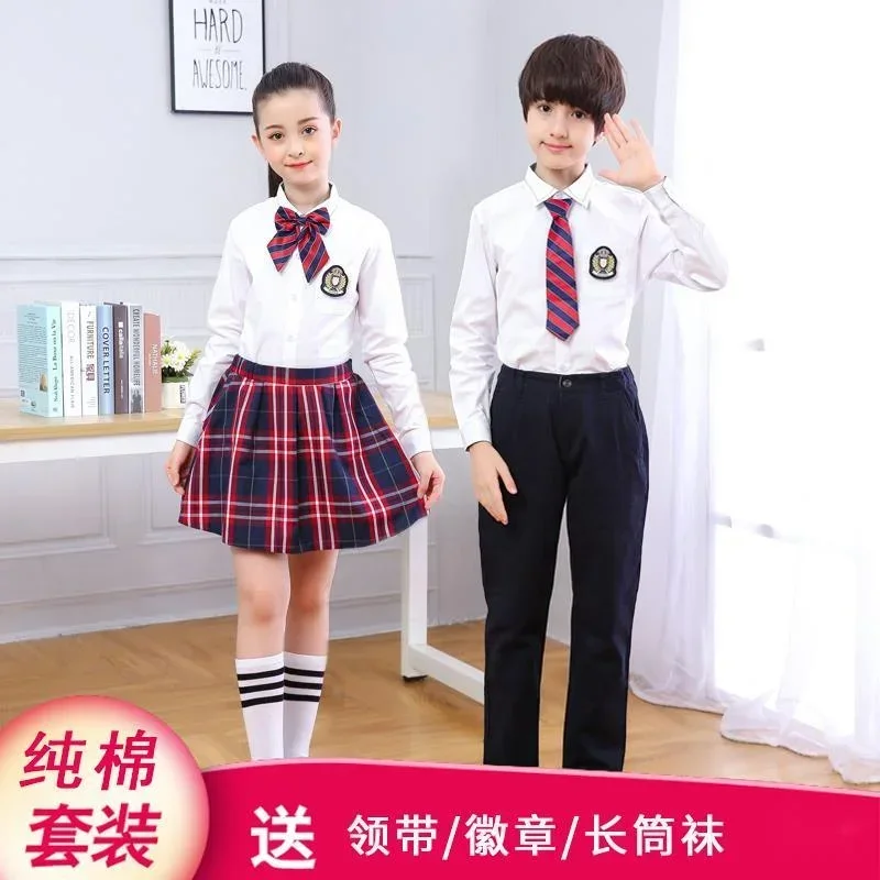 Children's choir costumes performance costumes school uniforms for primary and secondary school students poetry recitation