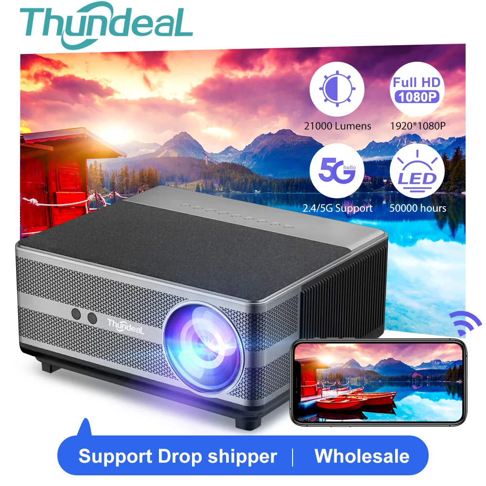 

Support Dropshipper Wholesale TD98W 1080P Projector WiFi Full HD Projetor 4K TV Video Movie Smart Phone Home Theater TD98 Beamer