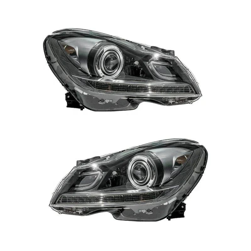 Car Styling Head Lamp for BENZ C Class 2011-2013 A2048203939 A2048204039 halogen headlights car light accessories