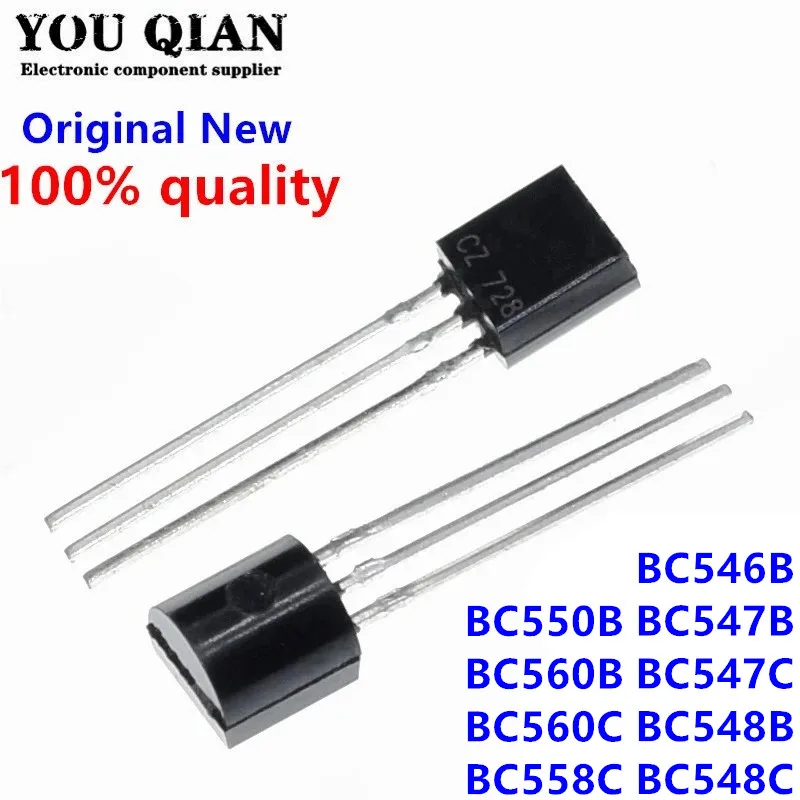 50PCS BC546B BC547B BC547C BC548B BC548C BC550B BC558C BC560B BC560C TO-92 Transistor New Original