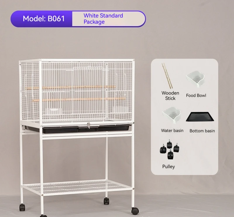 Custom electroplated steel wire folding classic bird cage pigeon parrot bird feeding cage new large simple portable canary cage