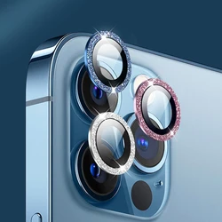 Lens Tempered Glass for Iphone 11 12 13 Pro Max Camera Lens Protection On Iphone 12pro 15pro 11Pro Max Metal Ring Protector Film