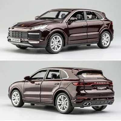 Porsche Cayenne Turbos modelo de aleación de simulación, coches de Metal en miniatura para niños, regalos para niños, Hottoys, fundido a presión,