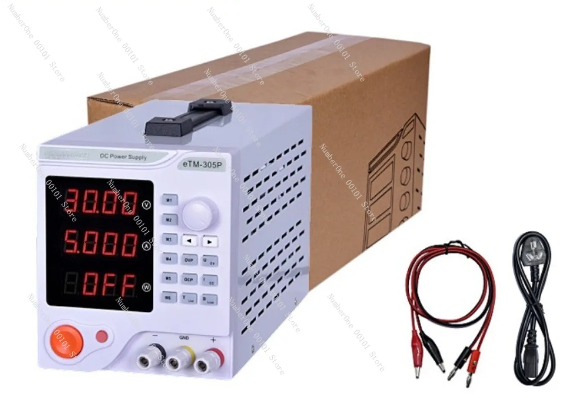 Linear programmable DC regulated power supply 30V5A10A with adjustable voltage and digital display of 100V