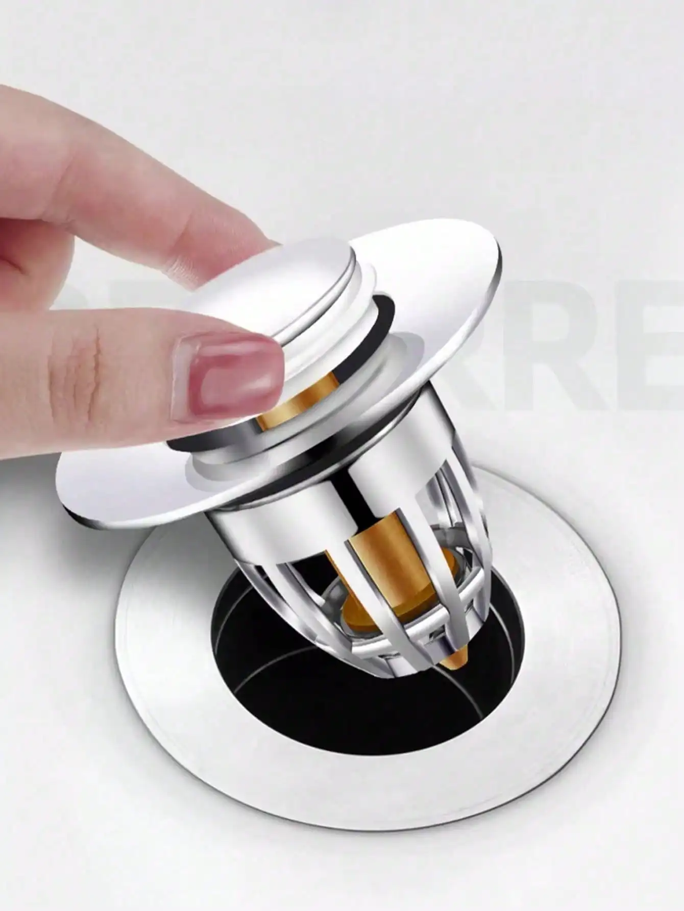 3 قطعة سدادة حوض الحمام العالمية مع صائد الشعر ، غطاء تصريف حوض الاستحمام الربيع الأساسية ، قابس حوض البلاستيك المنبثق الأساسية ، حوض Dr