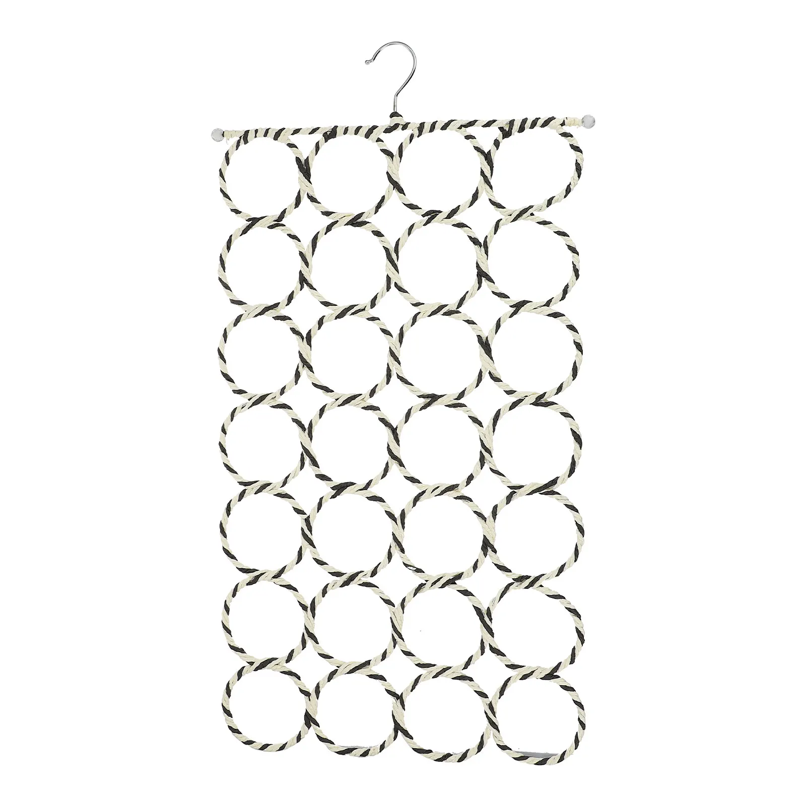 

Paper Rattan Scarf Belt Organizer Iron Storage Closet Scarves Display Stand Rack Ties Shawls Accessories Display Stand Home