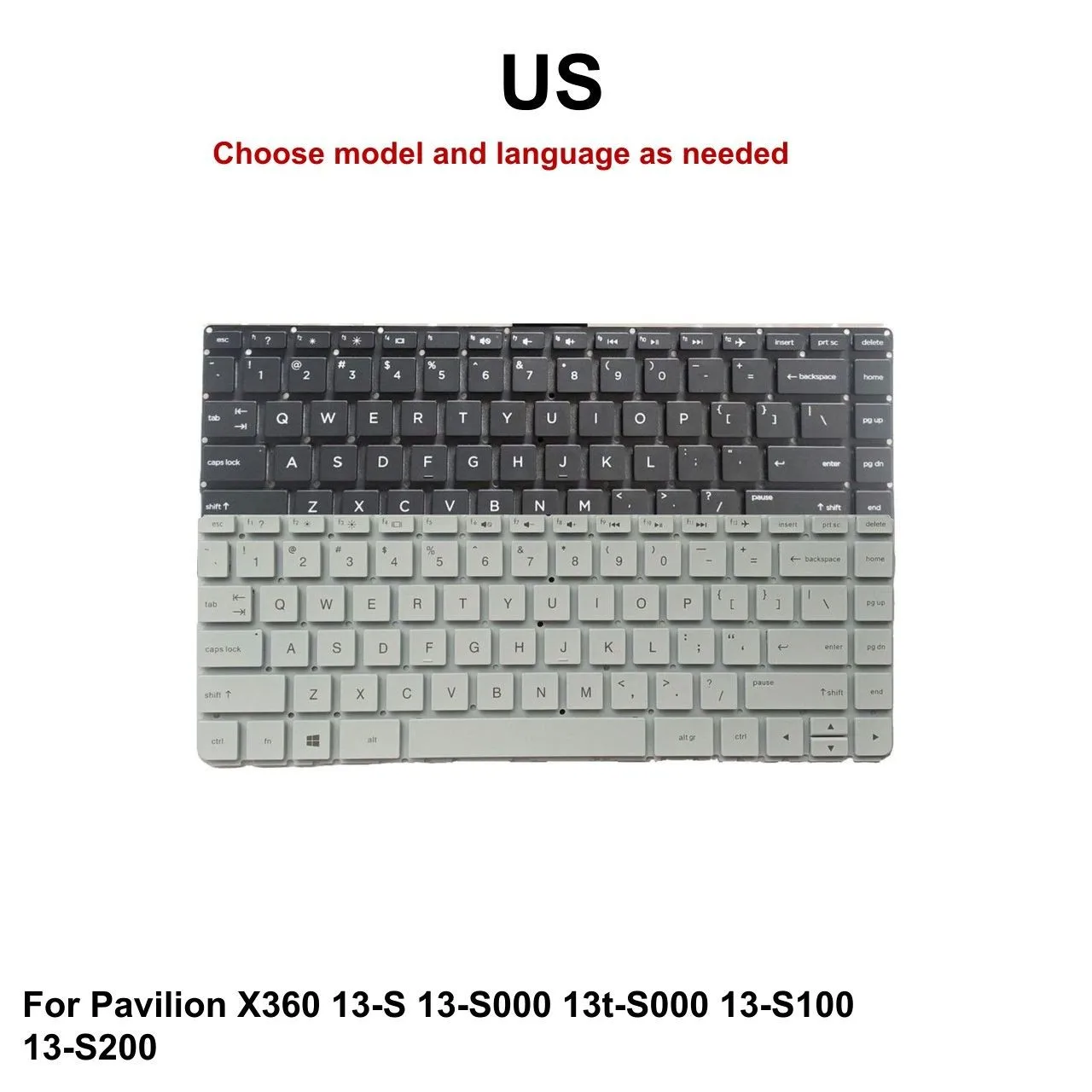 New US Language Keyboard For HP Pavilion X360 13-S 13-S000 13t-S000 13-S100 13-S200 Notebook PC Replacement Keyboard