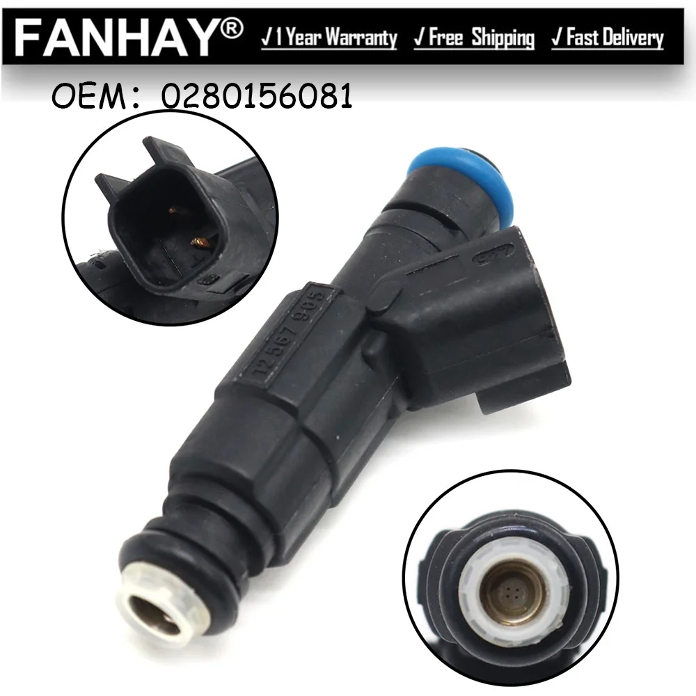 1PCS Fuel Injector 0280156081 MAR102-8N M02081X8 885176 For Mercruiser V8 350 MAG 5.0L 4.3L 6.2L