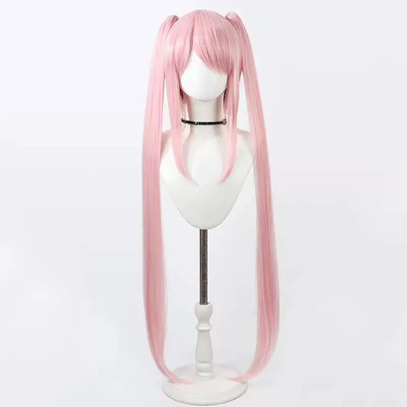 Mashle: Magic and Mcles Love Cute Cosplay Wigs 100cm Long Pink Ponytail Hair