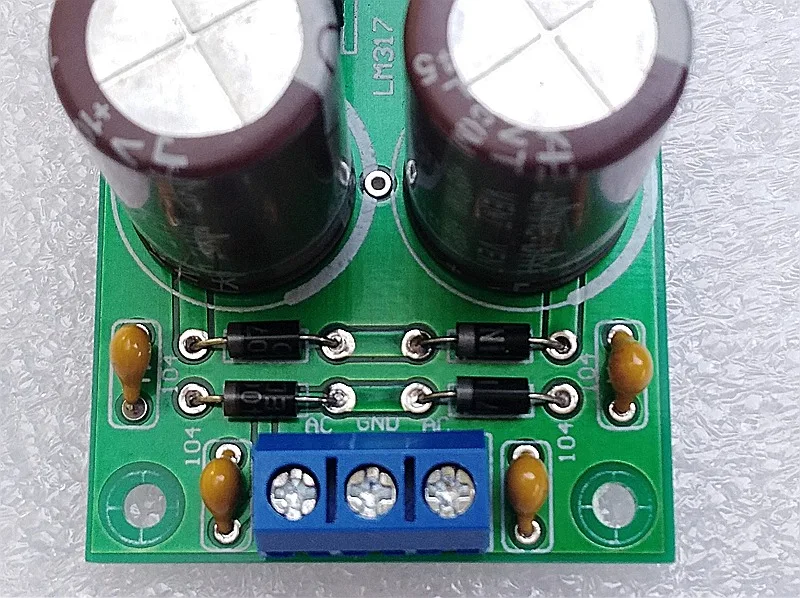 Audiophile LM317 LM337 scheda di alimentazione regolata regolabile DC positiva e negativa