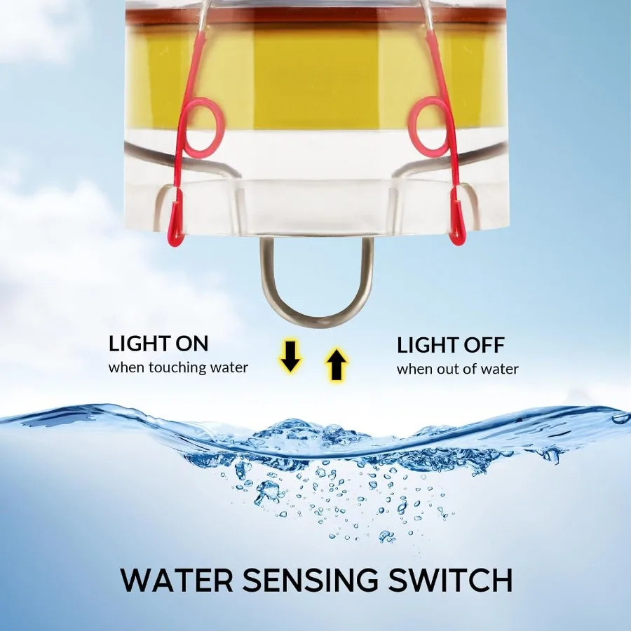 6 قطعة LED الصيد السحر قطرة عميقة أضواء الصيد تحت الماء المتعري أضواء باس Halibut Walleye السحر جاذب #5