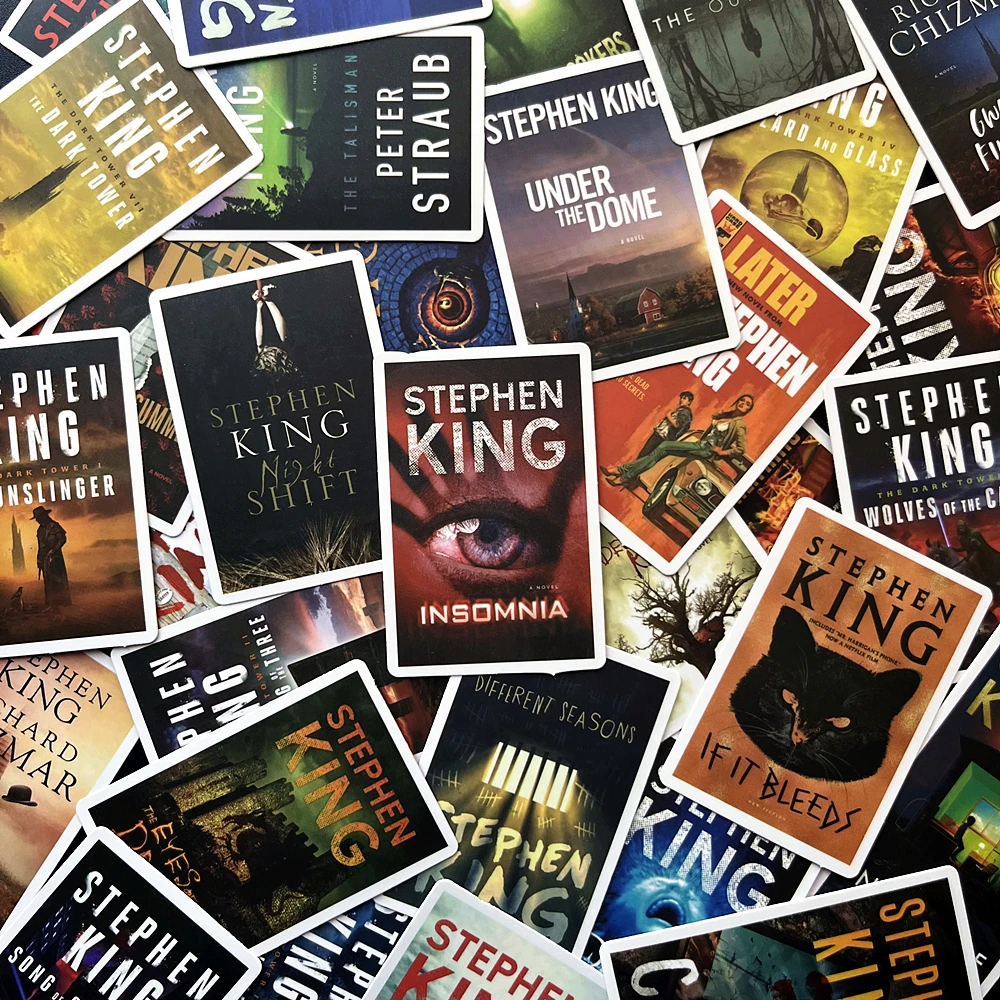 10/50pcs Stephen Edwin King Horror Novel Graffiti Stickers Guitar Suitcase Skateboard Laptop Phone Waterproof Decals Sticker