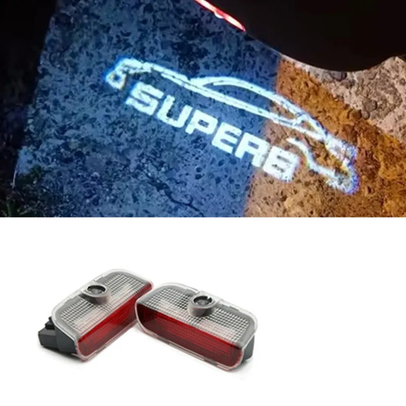 

Car Door Welcome Laser Projector Logo Ghost Shadow Night Light Car Courtesy Lamp kit For Skoda Superb 2 MK2 Superb 3 2009-2024