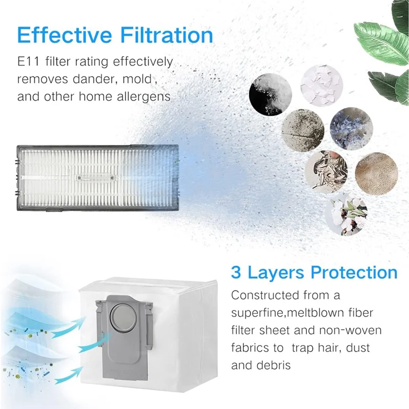 YCOC-로보락 S7 MaxV Ultra/S7 Pro Ultra / G10S/ G10S PRO 로봇 메인 사이드 브러시 필터 걸레 먼지 봉투 교체 액세서리