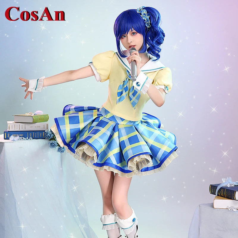 CosAn Anime Aikatsu Kiriya Aoi Cosplay Costume Gorgrous Sweet Formal Dress Activity Party Role Play Clothing