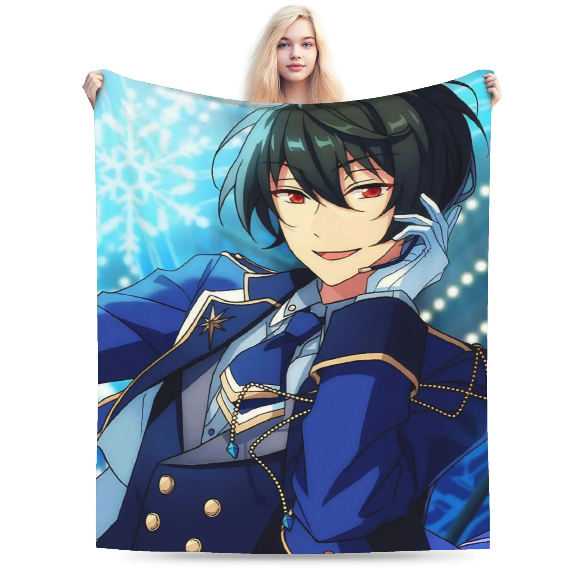 E-Ensemble-Stars Blanket Multi-size Soft Fuzzy Plush  Throw Blankets for Sofa Couch and Bed