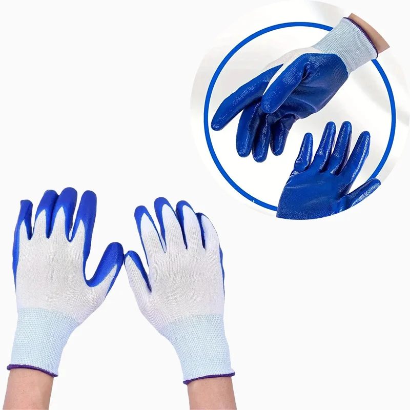 

Производство рабочих перчаток Тонкие латексные противоскользящие и износостойкие рабочие перчатки Дышащие износостойкие противоскользящие и маслостойкие