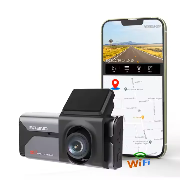 

3.69-Inch 3 Lens Car Camera with 4K Front and 2K Rear Dashcam Dual Waterproof GPS Dashcam with Wifi Front and Rear Dash DVR