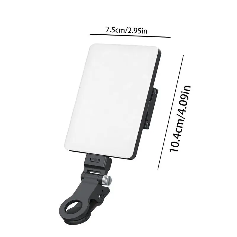 LED Mobile Phone Computer Fill-in Light Adjustable Portable LED Lamp Rechargeable Clip Fill Video Light For Live Selfie Meeting