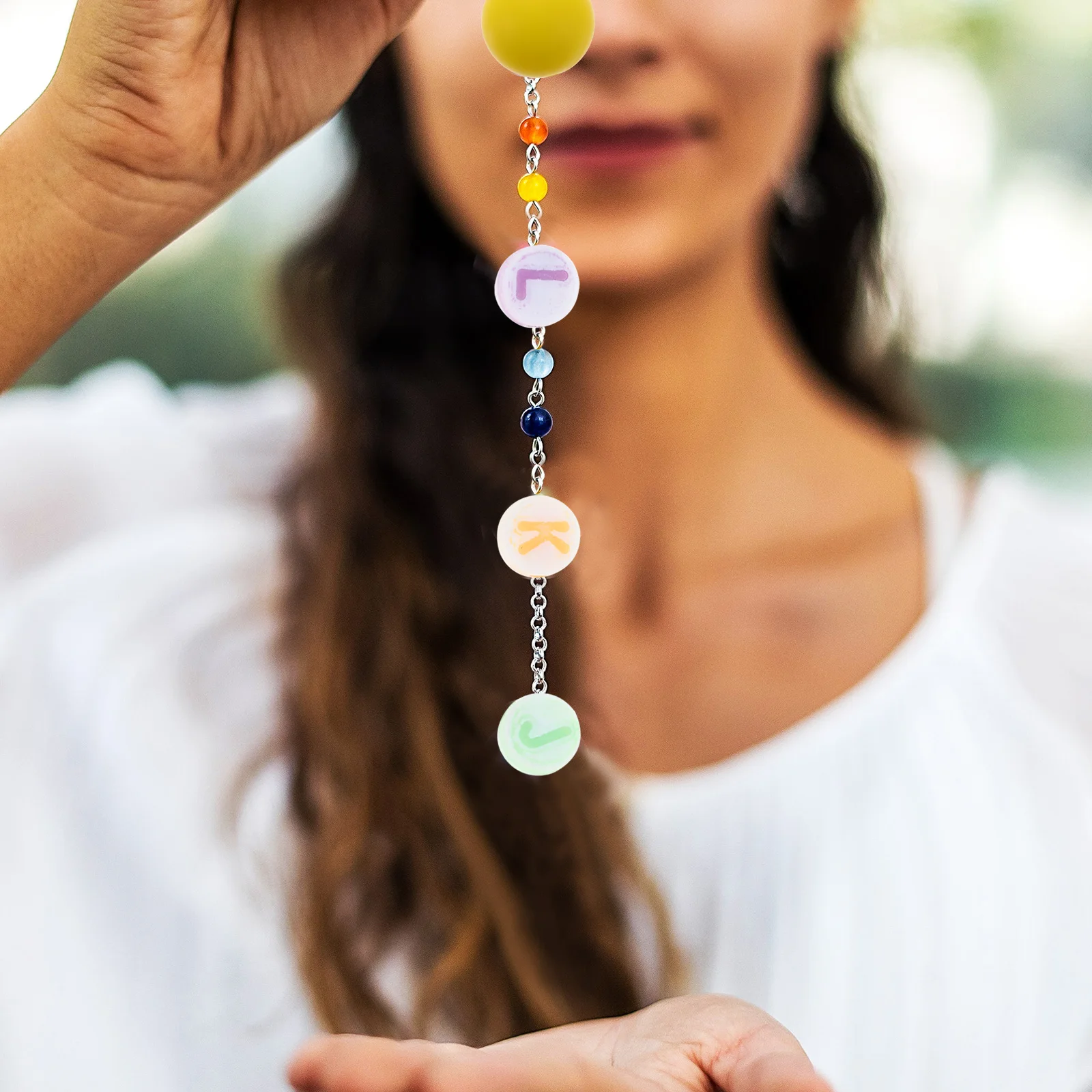 

200Pcs Round 7Mm Multicolor Letter Beads Double-Sided Carved A-Z for DIY Jewelry Making Colorful Spacers for Necklace Bracelet