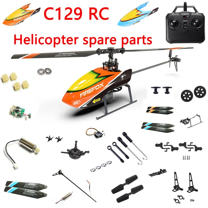 C129 RC Helicopter spare parts components blade battery tail motor landing gear steering gear