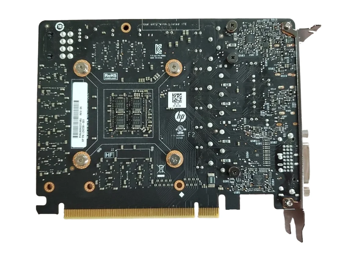 GTX 1660 Ti 6G GDDR6 L34258-001 1660TI بطاقة الرسومات دعم PCIE 3.0 HDMI DP DVI 8pin مروحة واحدة للكمبيوتر المكتبي