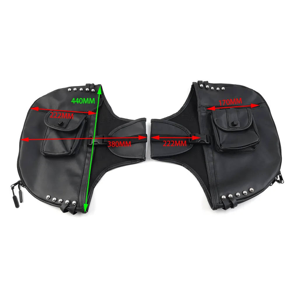 2Pcs Left & Right Motorcycle Soft Lowers Chaps Leg Warmer Bag For Harley Davidson Touring Road Glide FXD FXDB FXDC FXDL