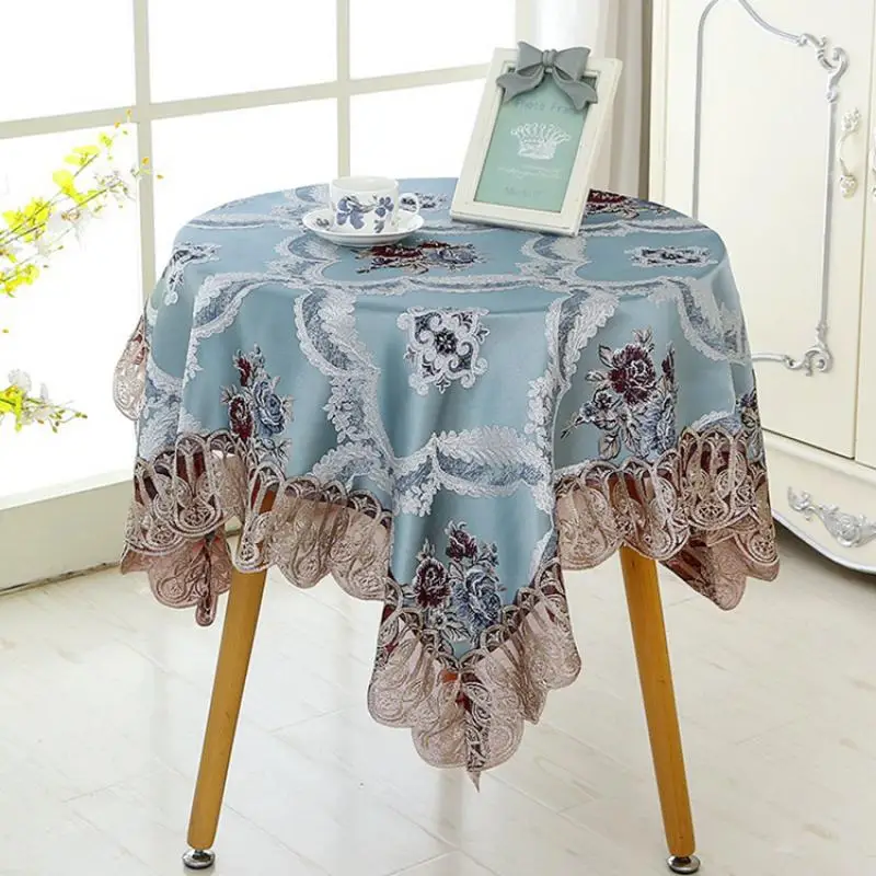 

Blue Color Matching Tassel Universal Dust Cover Pastoral Bedside Table Cover Cloth Bedside Table Cover Multi-purpose Cloth Table