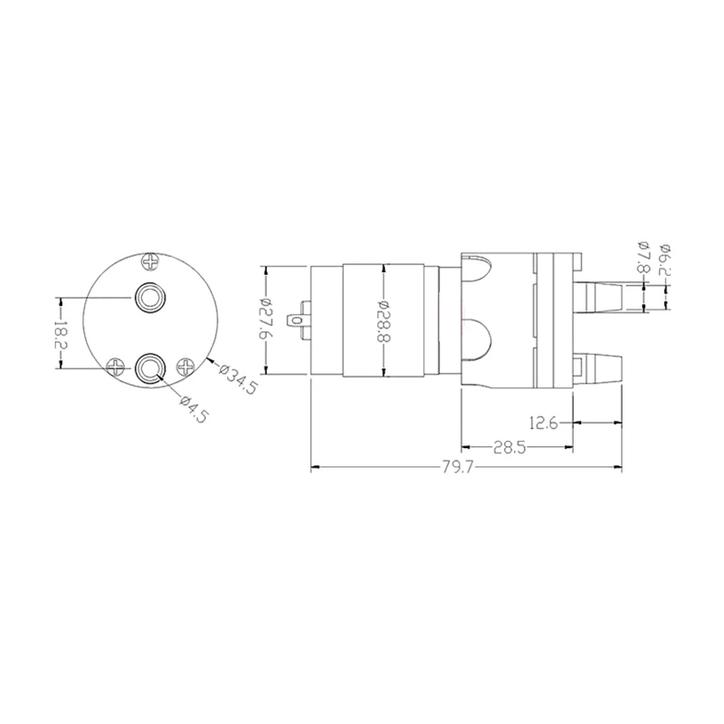 1PC 365 Micro Water Pump Motor DC 12V Self Priming Pump Silent Electric Diaphragm Pump Large Flow 1.5L/Min ABS Food Grade