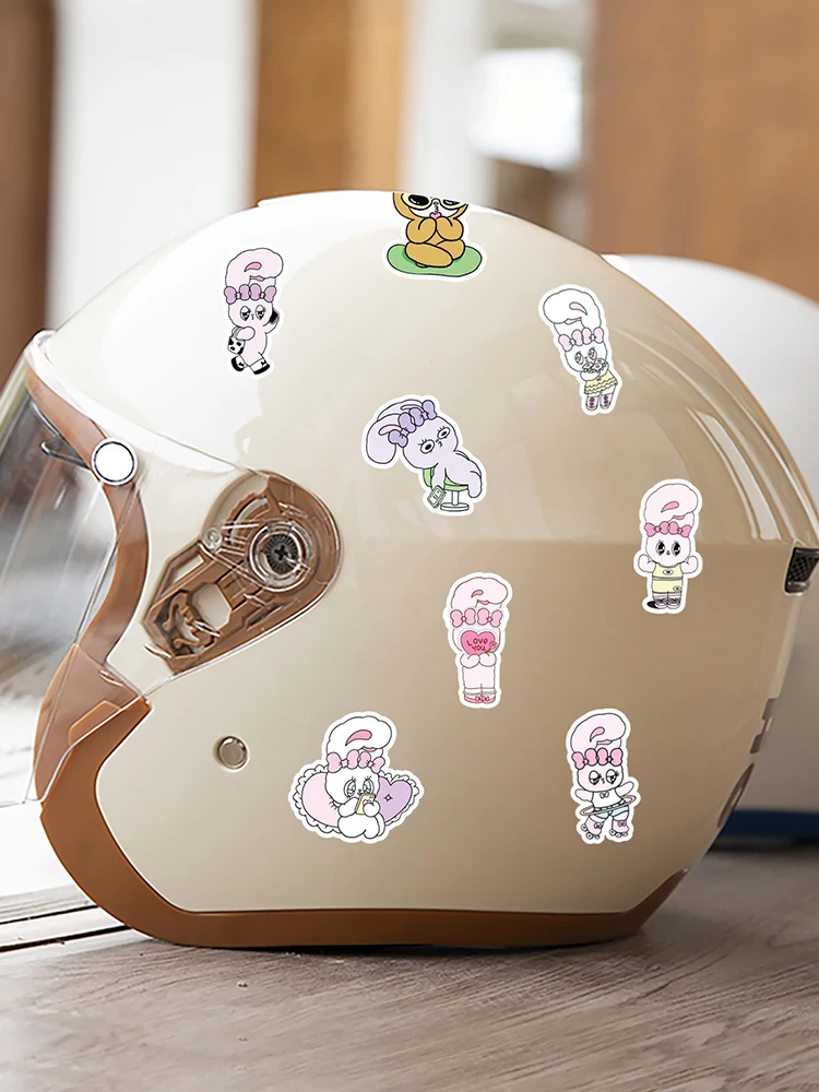 50 قطعة من ملصقات أليس الأرنب اللطيفة الكرتونية اللطيفة المقاومة للماء للتزلج على الجليد ملصق منزلي عتيق #2