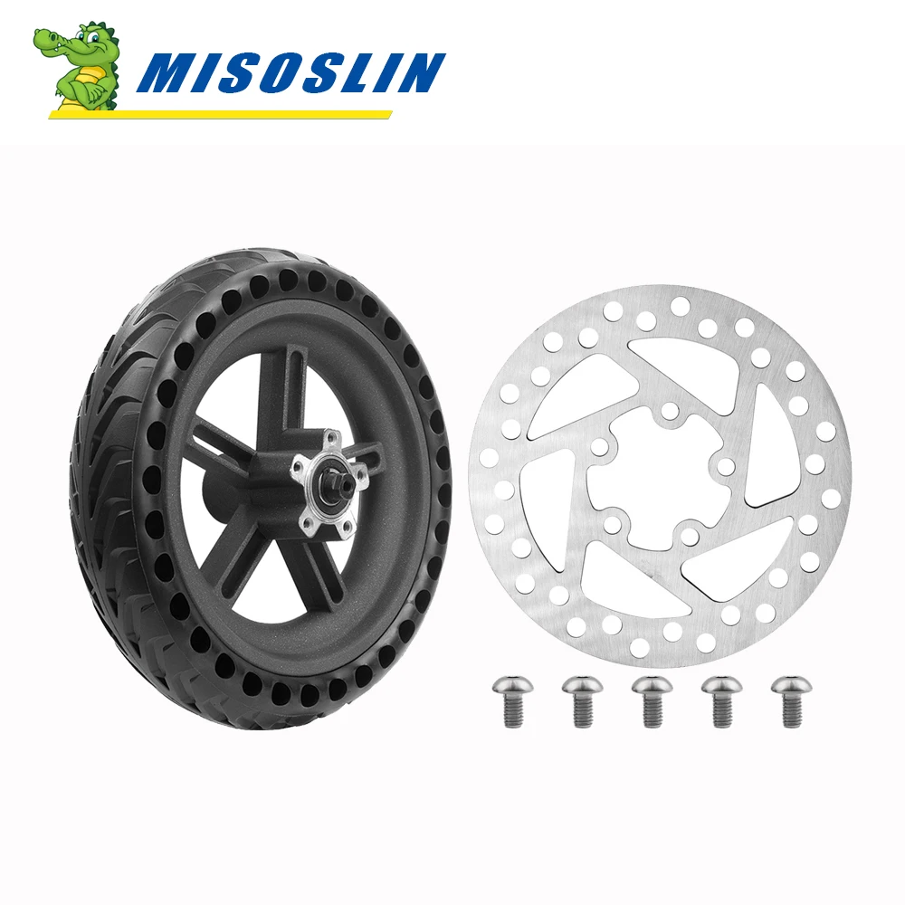 

8.5 Inch Kickscooter Rear Tire Wheel Hub For Xiaomi Mijia M365 Electric Scooter ExplosionProof Soild Tire With 110mm Disc Brake