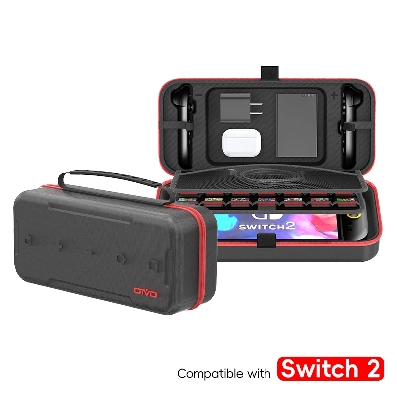 High Quality Big Carrying Case for Switch2 Console Portable Pouch Bag w/ Game Card Cartridges For NS Switch 2 Accessory Storage
